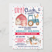 ボーイズ・ファームをテーマにした赤ちゃんシャワーの招待状 招待状 (正面)