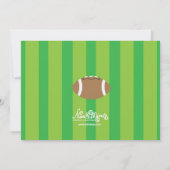 ボーイズ·フットボールをテーマにしたバースデーパーティ招待状 招待状 (裏面)