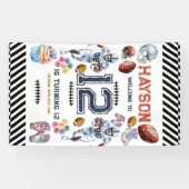 ボーイズ・フットボール・スポーツ・バースデーパーティーへようこそ 横断幕 (横)