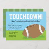 ボーイズ·フットボール·テーマの誕生日パーティーの招待 招待状 (正面/裏面)