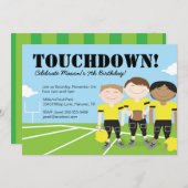 ボーイズ·フットボール·テーマの誕生日パーティーの招待 招待状 (正面/裏面)