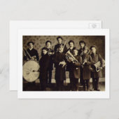 ボーイズ・ブラスバンド、ワルシャワ・インディアナヴィンテージ ポストカード (正面/裏面)