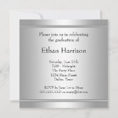 ボーイズ・ブラック卒業パーティー 招待状 (裏面)