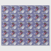 ボーイズ・ブルーあなたの名前を追加9th誕生日ロックスターラップ ラッピングペーパー (フラット)