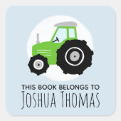 ボーイズ・ブルーこの本は緑のトラクターの子供たちに属している スクエアシール (正面)