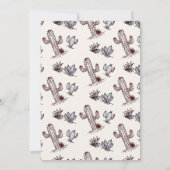 ボーイズ・ブルーウェスタン・デザートファースト・ロデオ・ファースト・バースデー 招待状 (裏面)