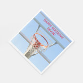 ボーイズ・ブルースカイ誕生日パーティーバスケットボールフープ スタンダードランチョンナプキン (角)