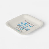 ボーイズ・ブルートレイン任意の年齢の誕生日パーティー ペーパープレート (傾斜あり)