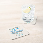 ボーイズ・ブルートレイン2nd誕生日パーティー スクエアペーパーコースター (インサイチュ)