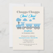 ボーイズ・ブルートレイン2nd誕生日パーティー 招待状 (正面)