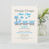 ボーイズ・ブルートレイン2nd誕生日パーティー 招待状 (スタンド正面)