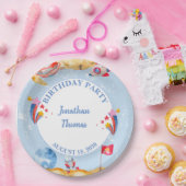 ボーイズ・ブルー宇宙飛行士バースデーパーティー ペーパープレート (パーティー)