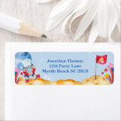 ボーイズ・ブルー宇宙飛行士バースデーパーティー ラベル (インサイチュ)