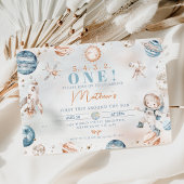 ボーイズ・ブルー宇宙飛行士初の旅のまわりに日誕生日 招待状