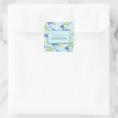 ボーイズ・ブルー恐竜パターンこの本は名前に属する スクエアシール (バッグ)