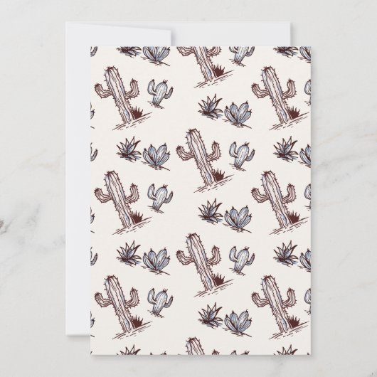 ボーイズ・ブルー・ウェスタン・ヤング・ワイルド3歳の誕生日 招待状 (裏面)