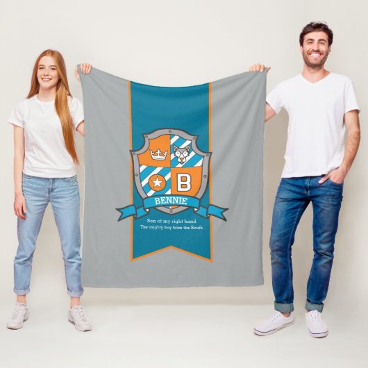 ボーイズ・ベニーまたは文字Bの名前はグレーの毛布を意味する フリースブランケット (インサイチュ)