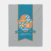 ボーイズ・ベニーまたは文字Bの名前はグレーの毛布を意味する フリースブランケット (正面)