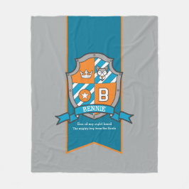 ボーイズ・ベニーまたは文字Bの名前はグレーの毛布を意味する フリースブランケット