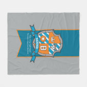 ボーイズ・ベニーまたは文字Bの名前はグレーの毛布を意味する フリースブランケット (正面(横))