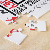 ボーイズ・ホッケーの用語パーソナライズされた ジグソーパズル (側面)