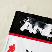 ボーイズ・ホッケーの用語パーソナライズされた ビーチタオル (インサイチュ)