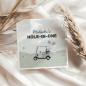 ボーイズ・ホールインワンゴルフ第1回バースデーウェルカムサイン スタンダードカクテルナプキン