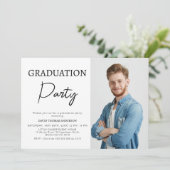 ボーイズ・ミニマル書道卒業招待状 招待状 (スタンド正面)