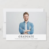 ボーイズ・ミニマル書道卒業招待状 招待状 (裏面)