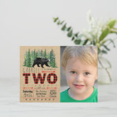 ボーイズ・ランバージャック第2バースデーパーティ招待状 招待状 (スタンド正面)