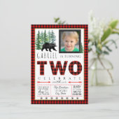 ボーイズ・ランバージャック2nd誕生日パーティの招待状 招待状 (スタンド正面)