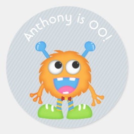 ボーイズ・リトル・モンスターをテーマにした誕生日パーティー ラウンドシール