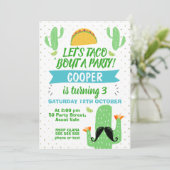 ボーイズ・レッツタコ「Aパーティー誕生日招待状 招待状 (スタンド正面)