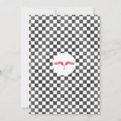 ボーイズ・レッド・レーシング・カー2速2回目の誕生日 招待状 (裏面)