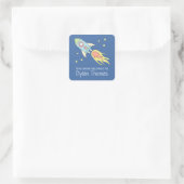 ボーイズ・ロケット船「この本は属する」と名前 スクエアシール (バッグ)