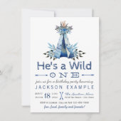 ボーイズ・ワイルドワン・ファースト・バースデーパーティ招待状 招待状 (正面)