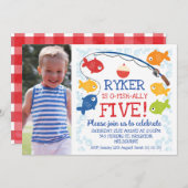 ボーイズAny Age O-fish-ally誕生日招待状 招待状 (正面/裏面)