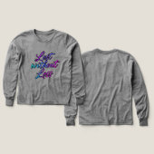 ボーイズBella+Canvas Tri-blend長袖シャツ、Sol (デザイン 正面＆背面)
