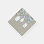 ボーイズBurlap Mason Jar Baby Shower スタンダードカクテルナプキン (角)