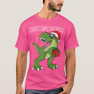 ボーイズChristmasaurusクリスマス恐竜ディノファミリー Tシャツ