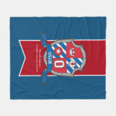 ボーイズOllie文字O名は青い毛布を意味する フリースブランケット (正面(横))