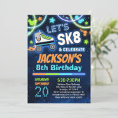 ボーイズSK8 & Roller祝スケートで滑る誕生日パーティー 招待状 (スタンド正面)
