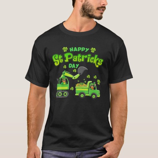 ボーイズSt patricks dayダンプトラック建築 Tシャツ (正面)