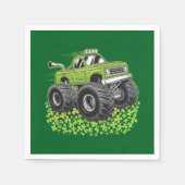 ボーイズSt patricks day幼児ラッキーモンスタートラック スタンダードカクテルナプキン (正面)