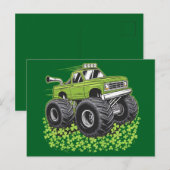 ボーイズSt patricks day幼児ラッキーモンスタートラック ポストカード (正面/裏面)