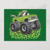 ボーイズSt patricks day幼児ラッキーモンスタートラック ポストカード (正面)