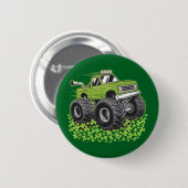 ボーイズSt patricks day幼児ラッキーモンスタートラック 缶バッジ (正面&裏面)