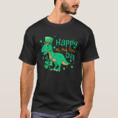 ボーイズSt patricks day恐竜ディノサウルスアイリッシュシュ Tシャツ (正面)