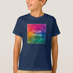 ボーイズTシャツ追加イメージ文字ネイビーブルーテンプレート Tシャツ
