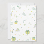 ボーイセカンドバースデーピザパーティの招待状ブルー 招待状 (裏面)